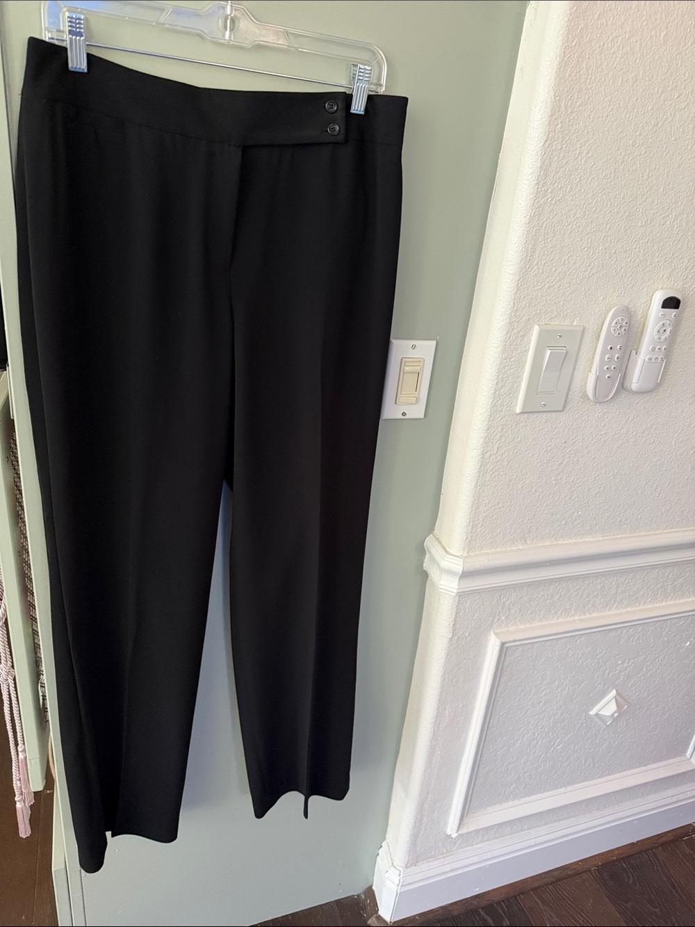 Style & Co. Black Pull-On Trousers with Button Detail
